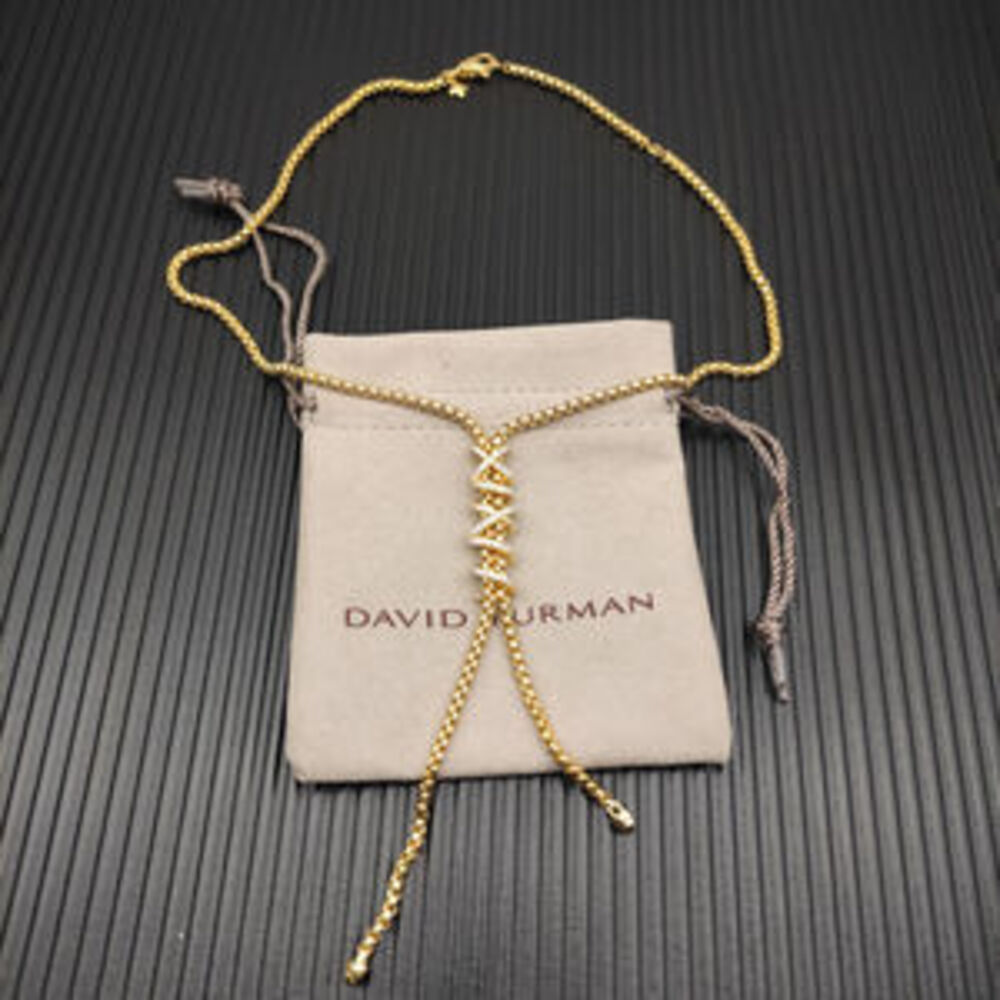 David Yurman Gold Helena Y Necklace
